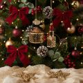 Christmas Tree Ornaments Glass Perfume Bottle and Lipstick Leopard Print 11cm 2pcs | Floristik24.co.uk