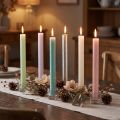 Dyed taper candles, various colors, 22×240mm, 12 pieces | Floristik24.co.uk