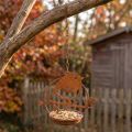 Metal bird for hanging, feeding place, bird with hook patina 11.5×13cm | Floristik24.co.uk