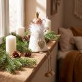 Angel figure sitting Christmas decoration wood metal white H12cm | Floristik24.co.uk