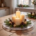 Decorative plate with grooves plastic plate plastic plate clear Ø33cm | Floristik24.co.uk