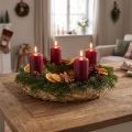 Natural straw wreath set 30cm Ø 10 pieces - Ideal for crafts, Advent wreaths &amp; funeral arrangements, biodegradable | Floristik24.co.uk