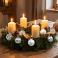 Mini Christmas balls white, silver real glass Ø3cm 9 pcs | Floristik24.co.uk