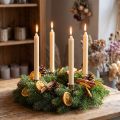 PURE wax candles, stick candles, cream Sahara 250/23mm, natural wax, 4 pieces | Floristik24.co.uk