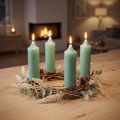 Short candles green jade for loop Ø21/110mm 6 pcs | Floristik24.co.uk