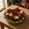 Straw wreath 25/4cm 10pcs - Natural wreath for Advent wreath, door wreath, table decoration | Floristik24.co.uk