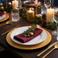 Decorative plate gold Ø28cm | Floristik24.co.uk