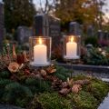 Candle holder for sticking metal/glass Ø6.5cm H19cm 2 pcs | Floristik24.co.uk