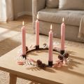 Taper candles short candles pink for decoration loop Ø21/110mm 6 pcs | Floristik24.co.uk