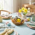 Easter decoration chicks in the nest with feathers Table decoration Easter nest Ø9cm | Floristik24.co.uk