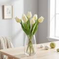 Decorative Tulips Artificial Flowers White Cream 20cm 6 pcs | Floristik24.co.uk