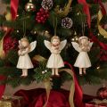 Decorative Angel Tree Ornaments, Vintage Design, 10cm, Set of 3 | Floristik24.co.uk