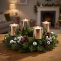 Candle holder for sticking silver tealight holder Ø5cm 4 pcs | Floristik24.co.uk