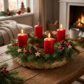 Natural straw wreath 35cm, wreath base for decorative wreaths, Advent wreath &amp; year-round decoration, set of 10 | Floristik24.co.uk