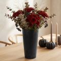 Table Vase Vase Black Plastic Anthracite Ø15cm H24cm | Floristik24.co.uk