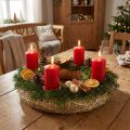 Straw wreath Ø40cm natural 5pcs - Advent wreath, door wreath, Easter wreath craft | Floristik24.co.uk