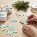 Decorative stars for handicrafts Mint self-adhesive foam rubber 4cm 36pcs | Floristik24.co.uk