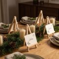Mini easel card holder wood natural 11x19cm 6 pcs | Floristik24.co.uk