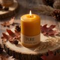 Pillar candle Wenzel candles PURE candles stearin honey 90x60mm | Floristik24.co.uk