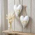 Hearts Metal White for Hanging Country Style 14×1.5×20cm 2 pcs | Floristik24.co.uk