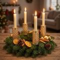 Stick candle holders, gold, Ø22mm, H10cm, 4 pieces | Floristik24.co.uk