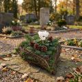 Planter Heart Vine Moss 21cm x 26cm H6cm | Floristik24.co.uk