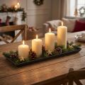 Decorative tray anthracite 43cm x 12cm | Floristik24.co.uk