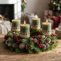 Candle holder Advent wreath antique gold Ø7cm H12cm 4pcs | Floristik24.co.uk