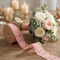 Lace ribbon old pink, decorative ribbon, vintage decoration, decorative ribbon, wedding decoration W25mm L15m | Floristik24.co.uk