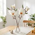 Magnolia White Artificial Flower Buds Decoration Branch H40cm 2pcs | Floristik24.co.uk
