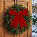 Red bow Christmas gift bow outdoor 21cm 2pcs | Floristik24.co.uk