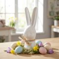Rabbit head decoration Easter bunny white rabbit ceramic 17cm | Floristik24.co.uk