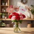 Flower plug made of wood Love decorative plug 8×7.5cm 12 pcs | Floristik24.co.uk