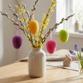Easter Eggs for Hanging Green Yellow Pink Berry 11cm 4 Pcs | Floristik24.co.uk