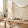 Macrame Net Decoration Cream Summer Maritime 85–90x100cm | Floristik24.co.uk
