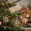 Christmas straw stars Christmas tree decorations 8cm 12 pieces | Floristik24.co.uk