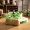 Gift and decoration ribbon 15mm x 50m light green | Floristik24.co.uk