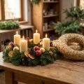 Straw wreath Ø35cm natural - decorative wreath for crafting &amp; Advent, set of 5 | Floristik24.co.uk