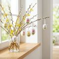 Easter eggs to hang up with flower motif Easter decoration 12pcs | Floristik24.co.uk
