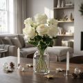 Bouquet of roses white, cream 55cm | Floristik24.co.uk
