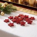 Scatter decoration stars red 2.5cm mica 96 pcs | Floristik24.co.uk