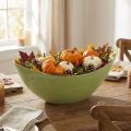 Decorative bowl plastic light green 39cm x 13cm H13cm 1 pc | Floristik24.co.uk