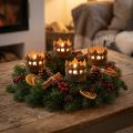 Tealight holder for sticking rust Ø3.8cm H10.5cm 4pcs | Floristik24.co.uk