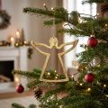 Metal pendants, decorative angels, golden advent decoration 15 × 16.5cm | Floristik24.co.uk