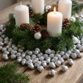 Decorative acorns silver, Advent decoration, natural autumn fruits, country house Ø1.5 – 2.5cm L1.5 – 3cm 300g | Floristik24.co.uk