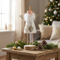 Angel figure Christmas decoration wood metal white golden H20.5cm | Floristik24.co.uk