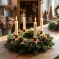 Candlestick candles Advent star brown Ø9.5cm 4pcs | Floristik24.co.uk