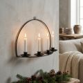 Wall Candle Holder Black Metal Stick Candle Holder 35×24cm | Floristik24.co.uk