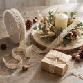 Decorative ribbon lace beige decorative ribbon W16mm L20m | Floristik24.co.uk