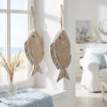 Decorative wooden fish hanger, 21cm, 2 pieces | Floristik24.co.uk